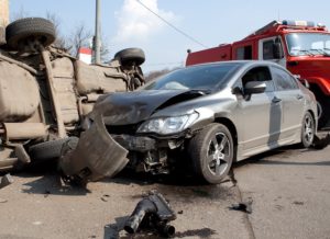 Multiple vehicle collision on a road in Fort Novosel, Alabama.