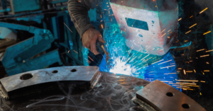 Welder at work. 