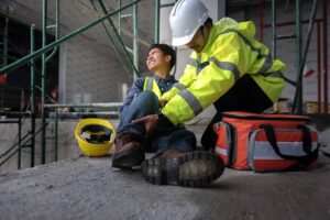 Construction worker got injured at site.